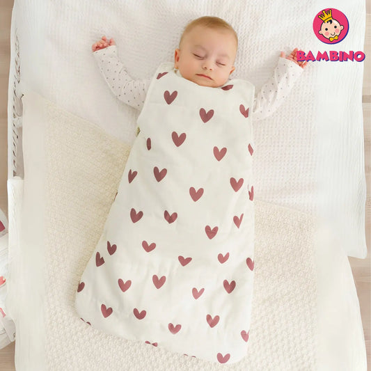 Gigoteuse Bébé Ultra-Confort avec Doublure Douce et Design Adorable en Cœurs